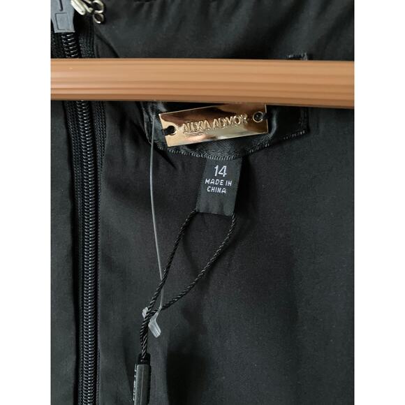 ALEXIA ADMOR Sammie Hook Eye Mini Dress Sz 14 NWT Black GOTH WITCHY WHIMSY - Picture 4 of 8